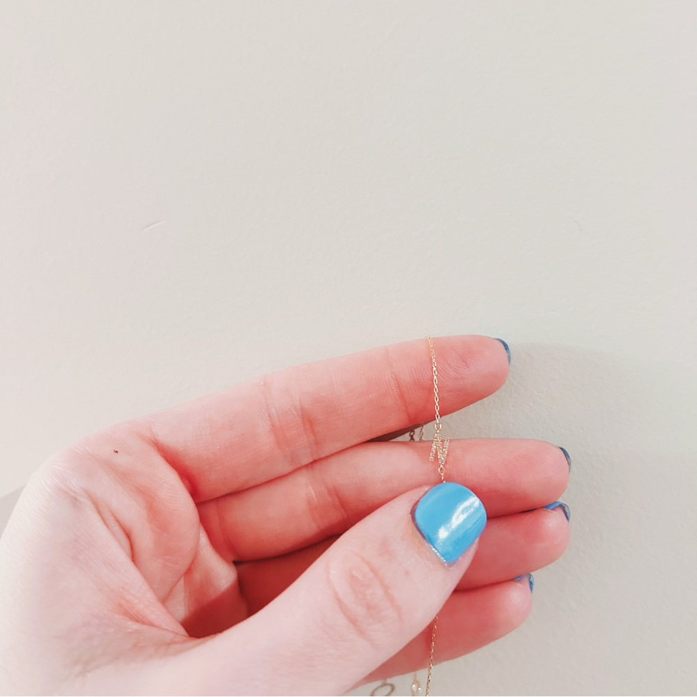 gorjana | diamond pave alphabet bracelet - N in 14k solid gold ↷ - Picture 9 of 16